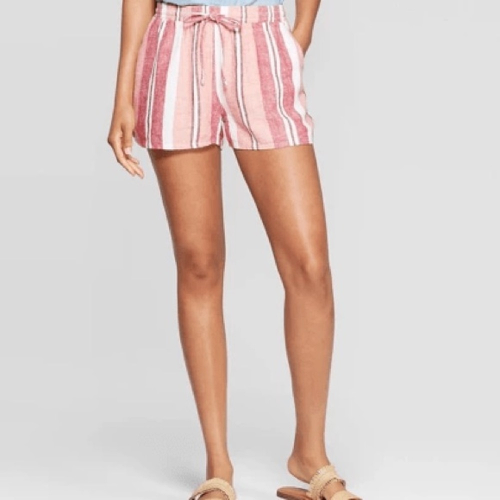 Universal Thread Striped Linen Shorts XXL